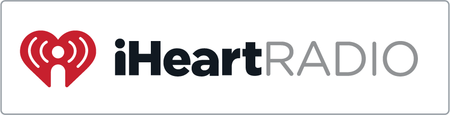 iHeartRADIO Podcasts listen badge & link